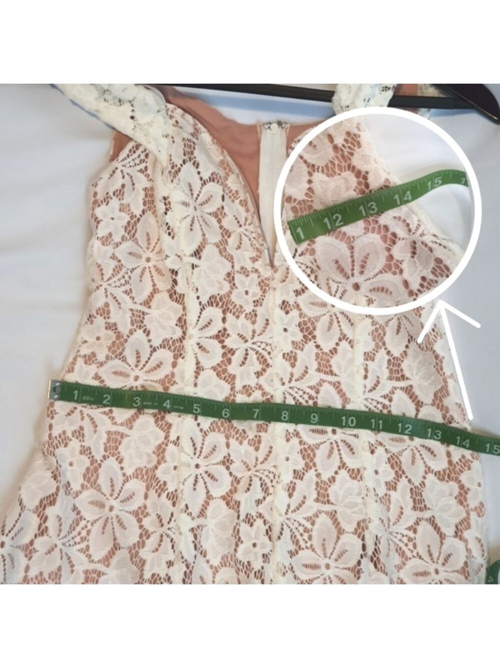 City Triangles Cream Lace Mini Dress - Picture 13 of 16
